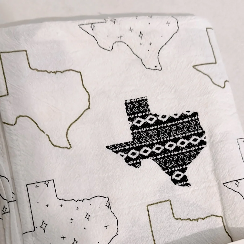 Mara Mi Texas Tea Towel - Black and White set of 2